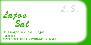 lajos sal business card